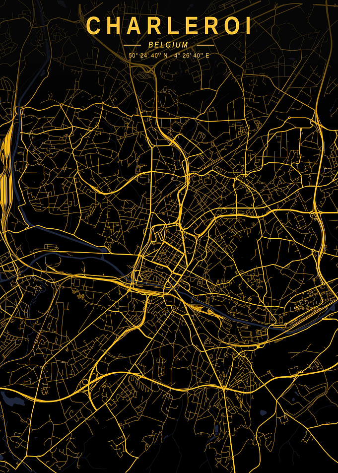 Charleroi Golden City Map