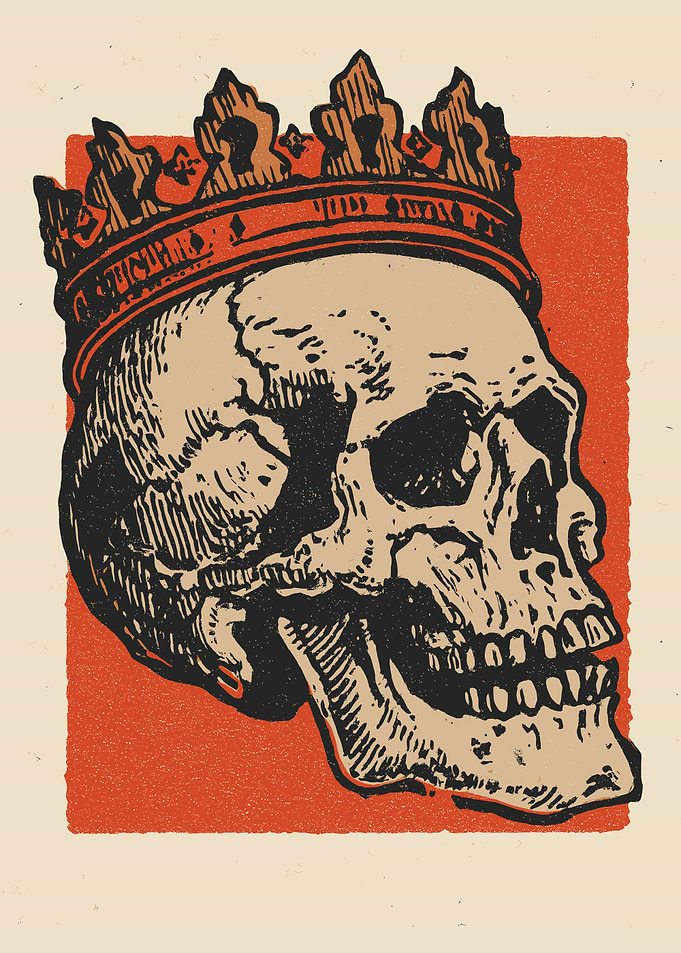 Crowned Skull Illustration