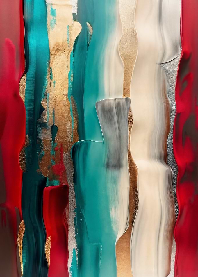 Abstract Vertical Brushstrokes Painting