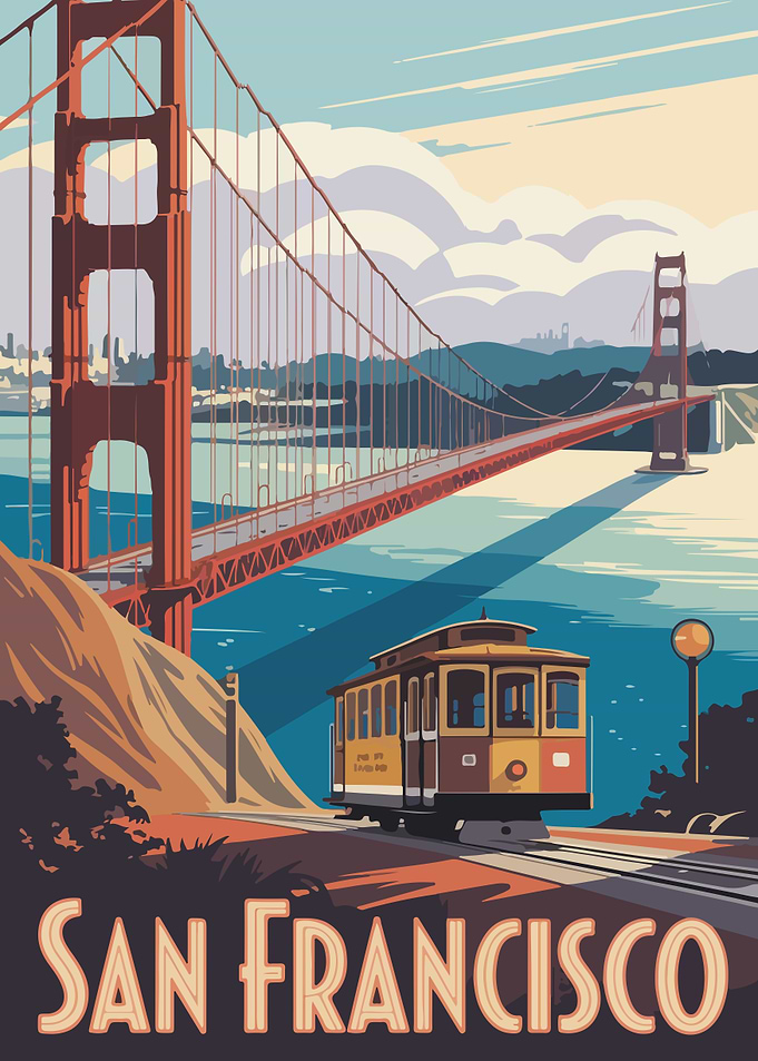 San Francisco Travel Poster