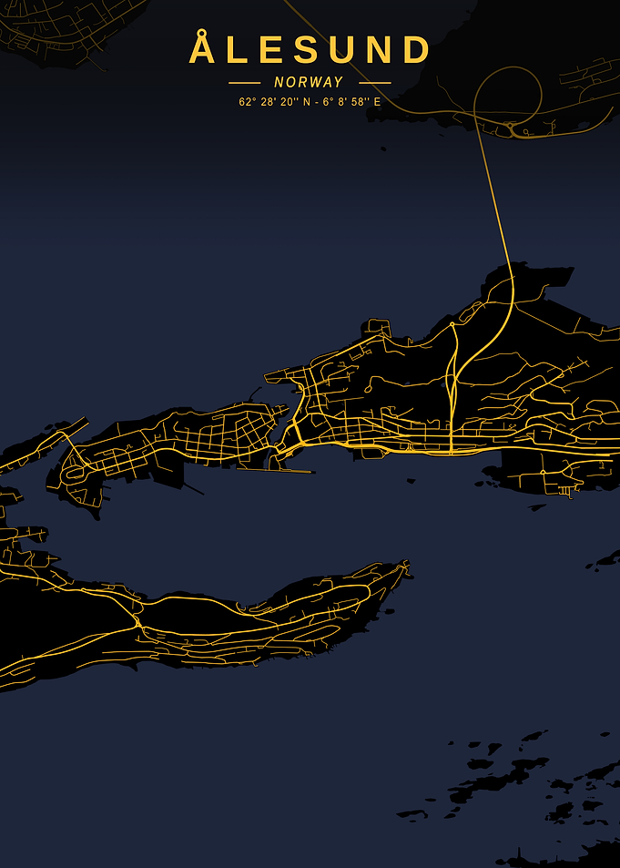 Ålesund Golden City Map
