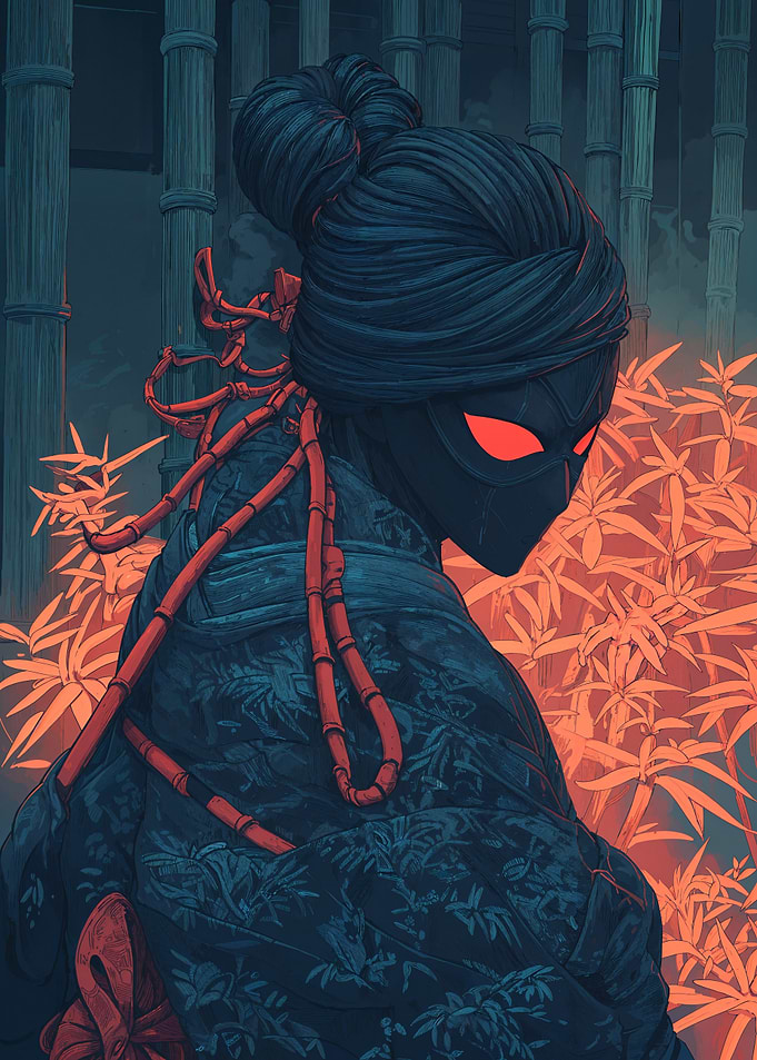 Masked Girl Geisha