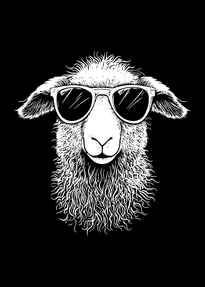 Cool Sheep with Sunglasses
