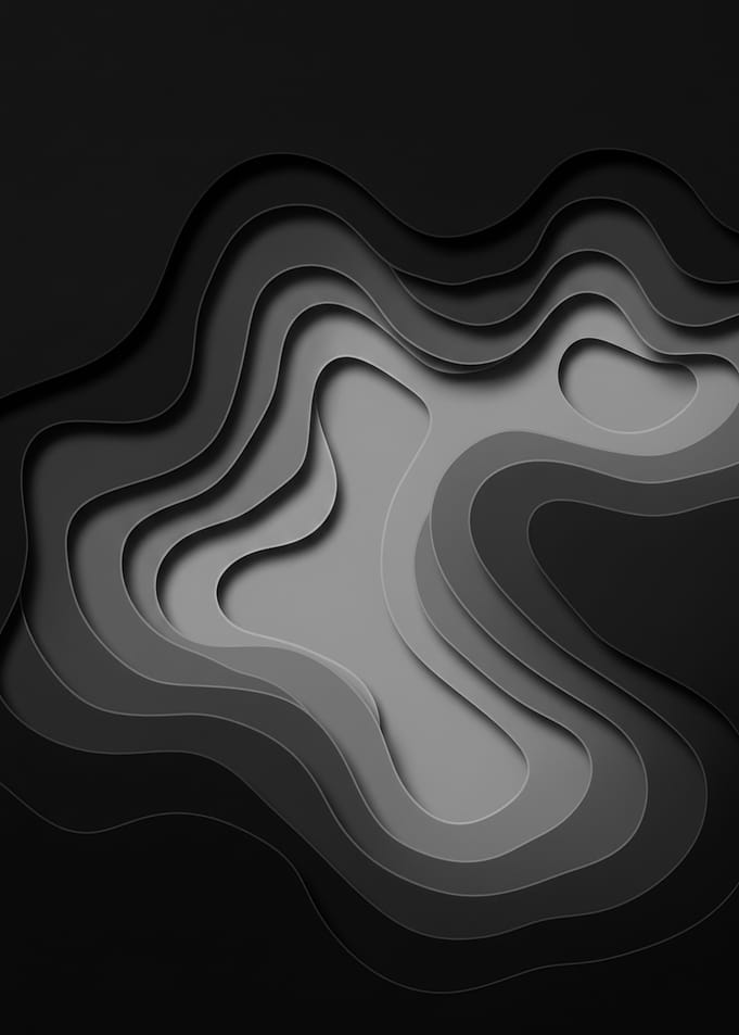Abstract Topographic Layers in Shades of Gray