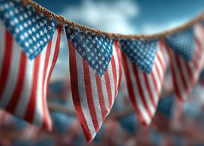 American Flag Bunting Decoration