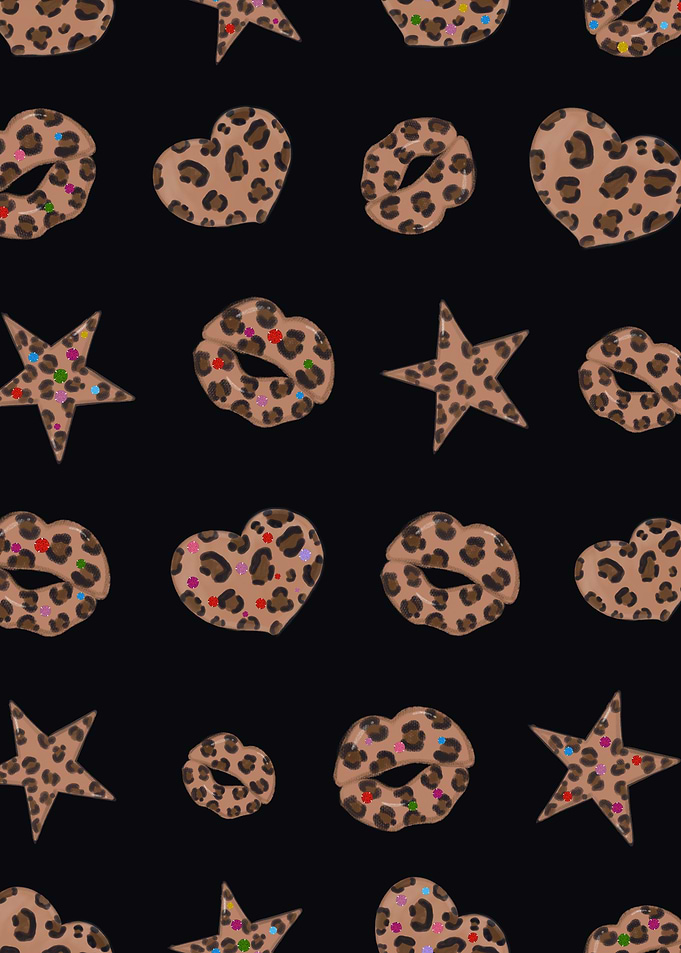 Leopard Print Shapes Pattern