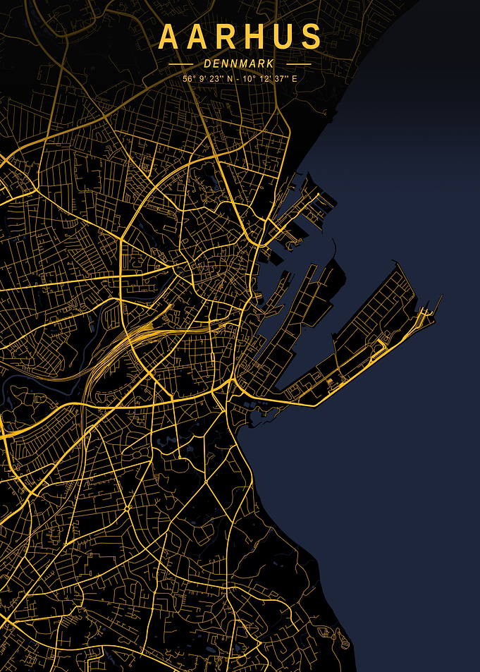 Aarhus Golden City Map
