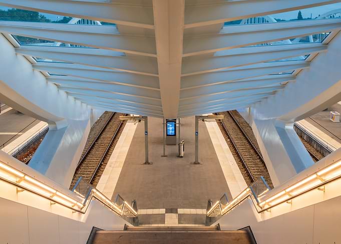 Modern Train Station Interior