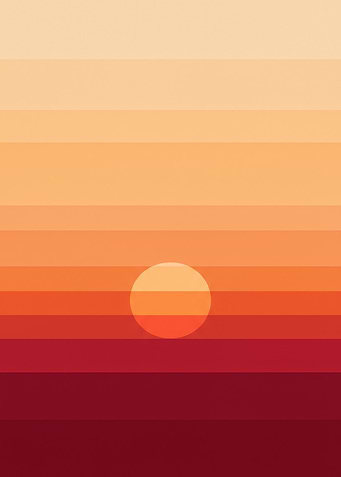 Minimalist Sunset Stripes