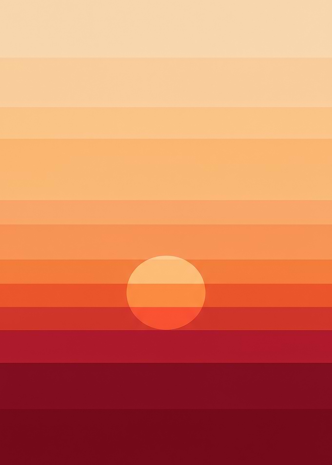 Minimalist Sunset Stripes
