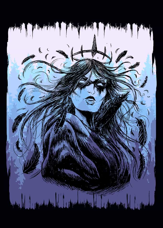 Raven Witch Digital Art