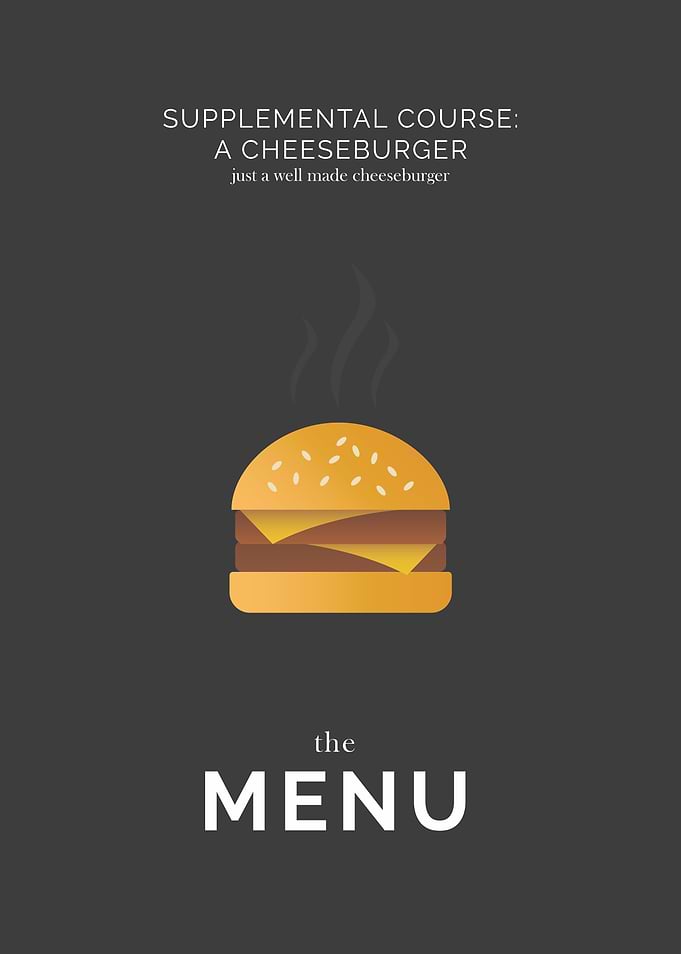 The Menu Cheeseburger Minimalist Poster