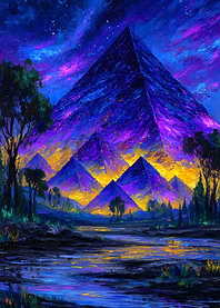 Pyramids at Night