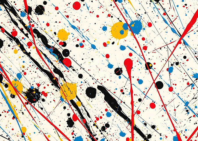 Abstract Paint Splatter Art