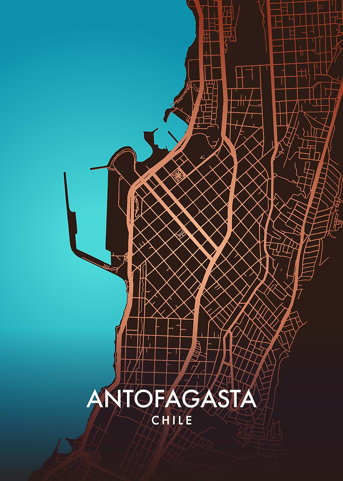Antofagasta Chile City Map