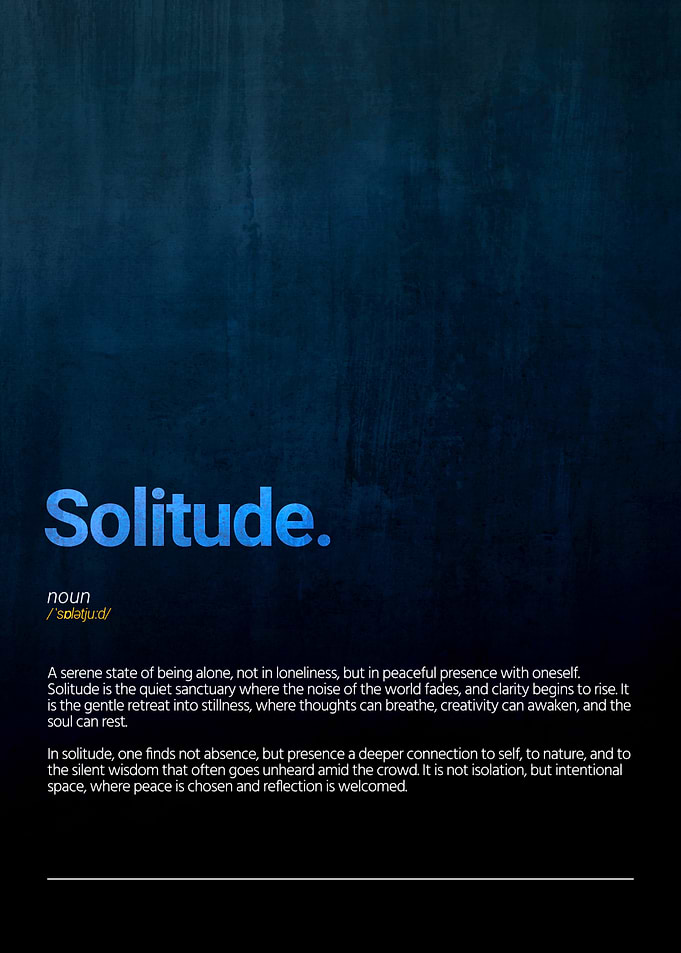 Solitude Definition Art Print