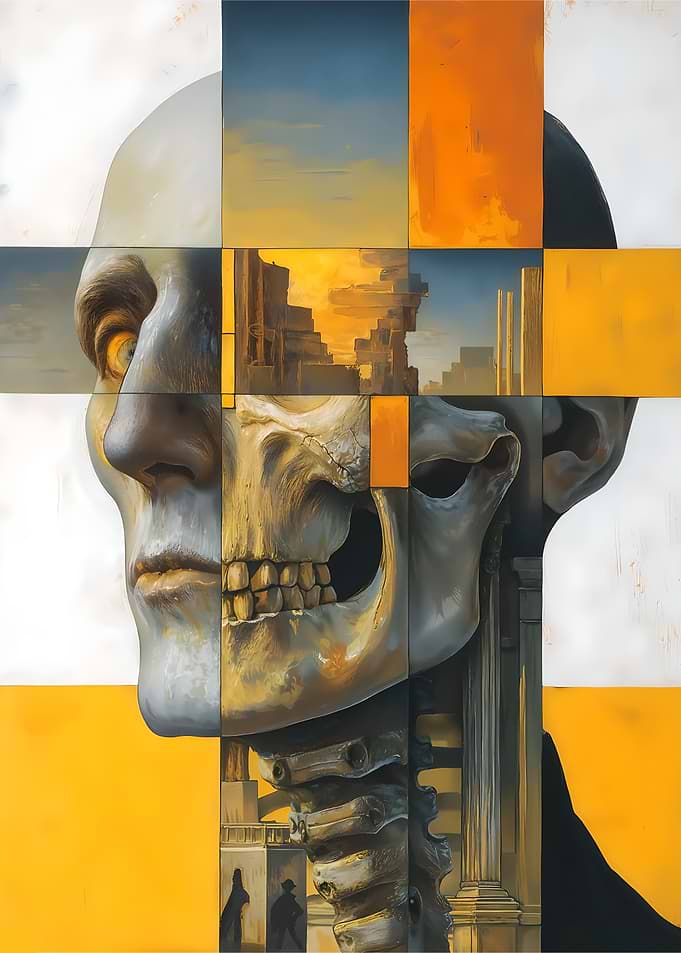 Human Anatomy and Architecture Collage