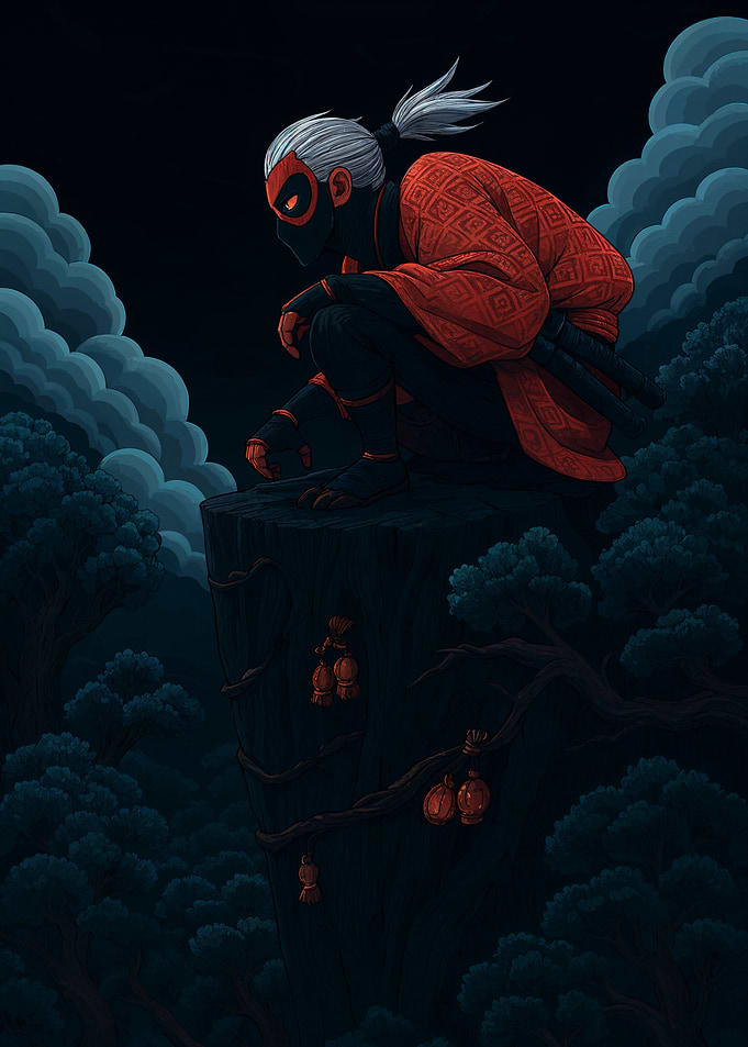 Ninja on Cliff Edge