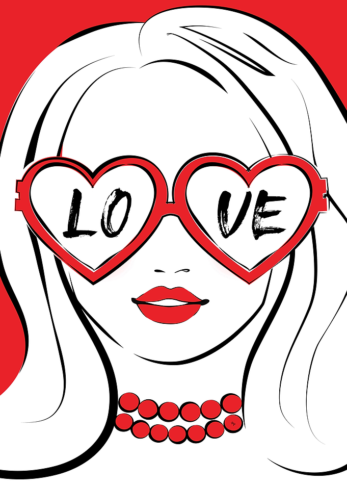 Love Glasses Fashion Girl