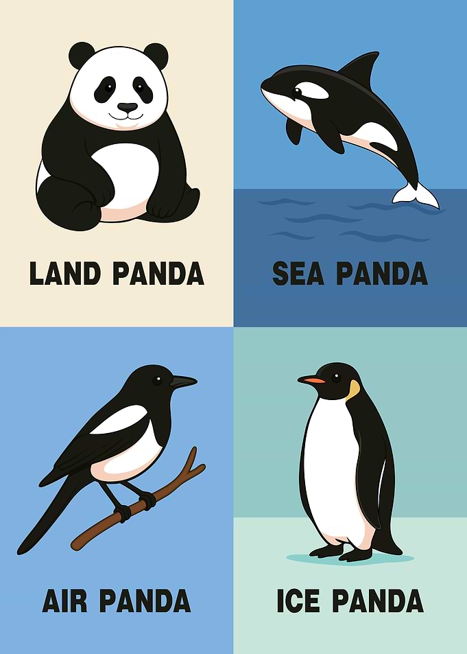 Panda Animal Puns: Land, Sea, Air, Ice