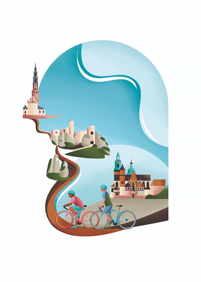 Cycling, Bikepacking, Bicycle Poster