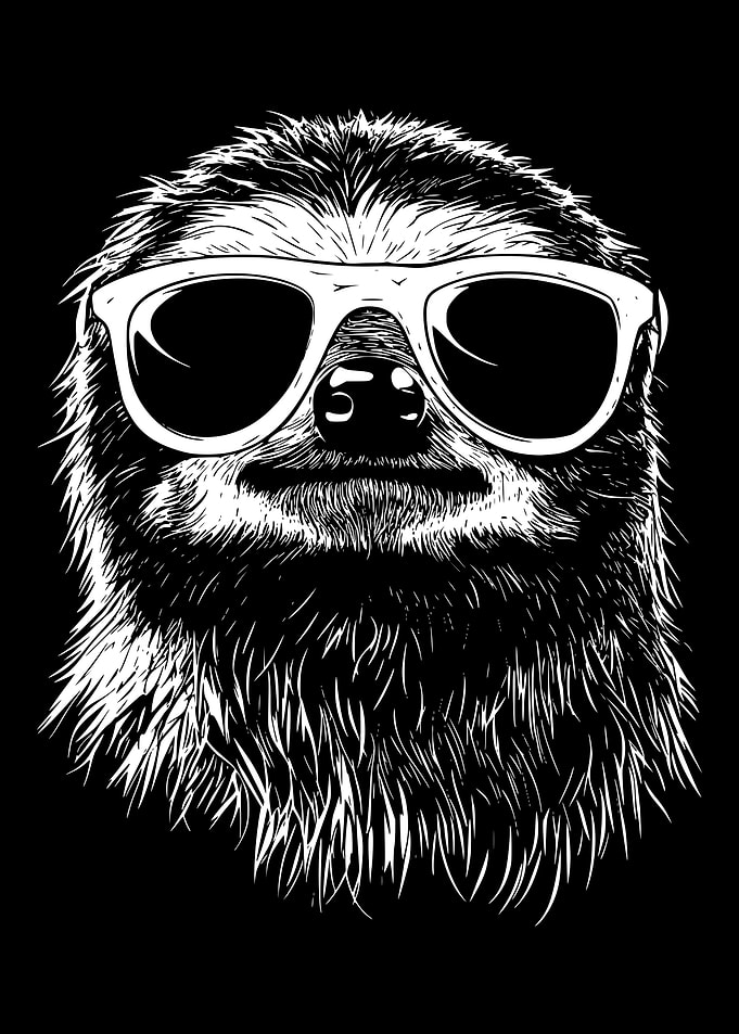 Cool Sloth with Sunglasses
