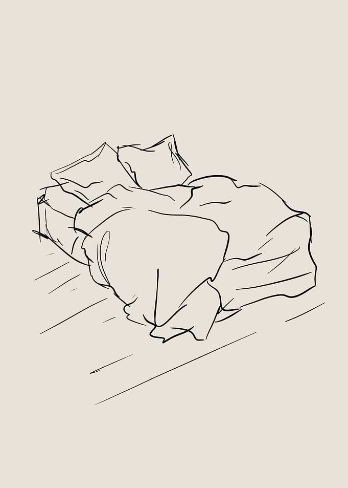 Bed Line Art