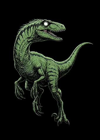 Dinosaur velociraptor running