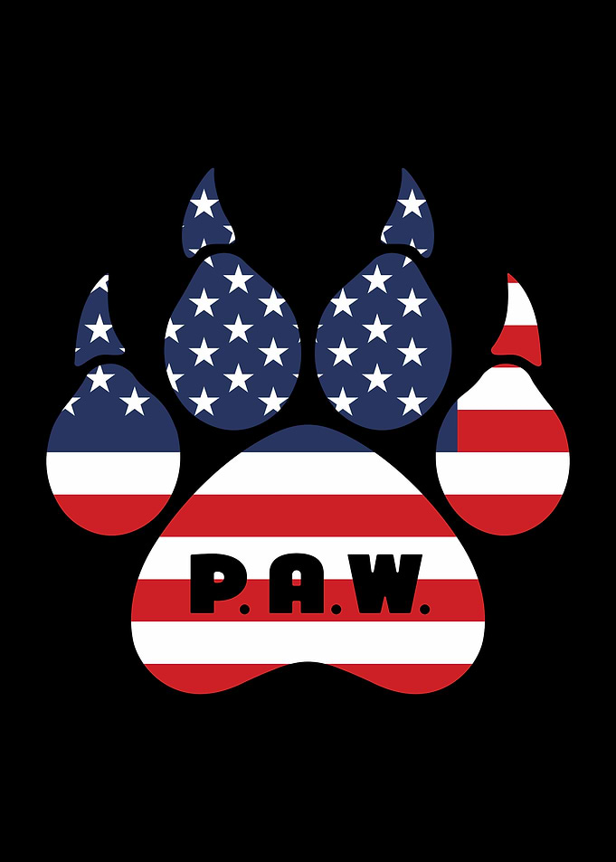 American Flag Paw Print