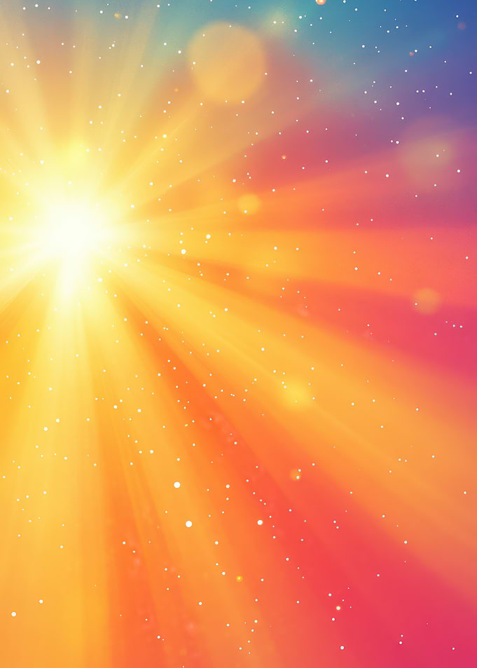 Radiant Light Burst with Bokeh