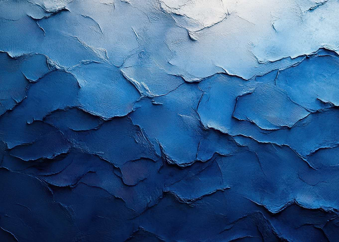 Abstract Blue Textured Painting