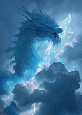 Azure Dragon Stormy Clouds