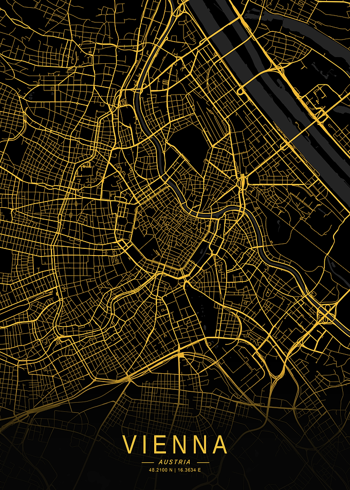 Golden Vienna City Map