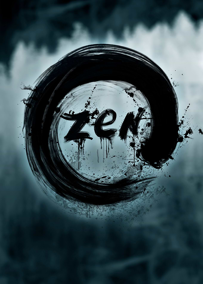 Zen Circle Brush Stroke Art