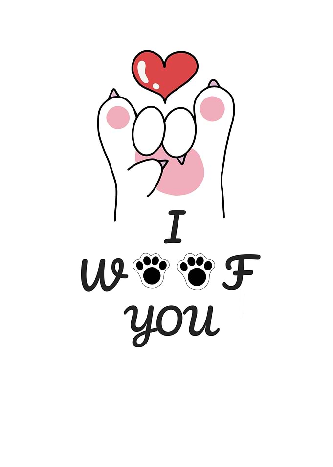 I Woof You - Cute Dog Design