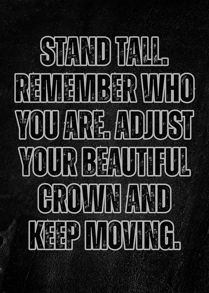 Inspirational Quote on Textured Black Background