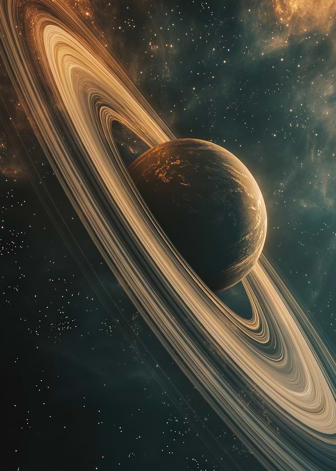 Ringed Planet in Space