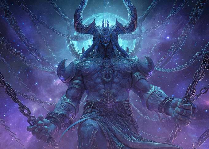 Chained Demon Cosmic Space