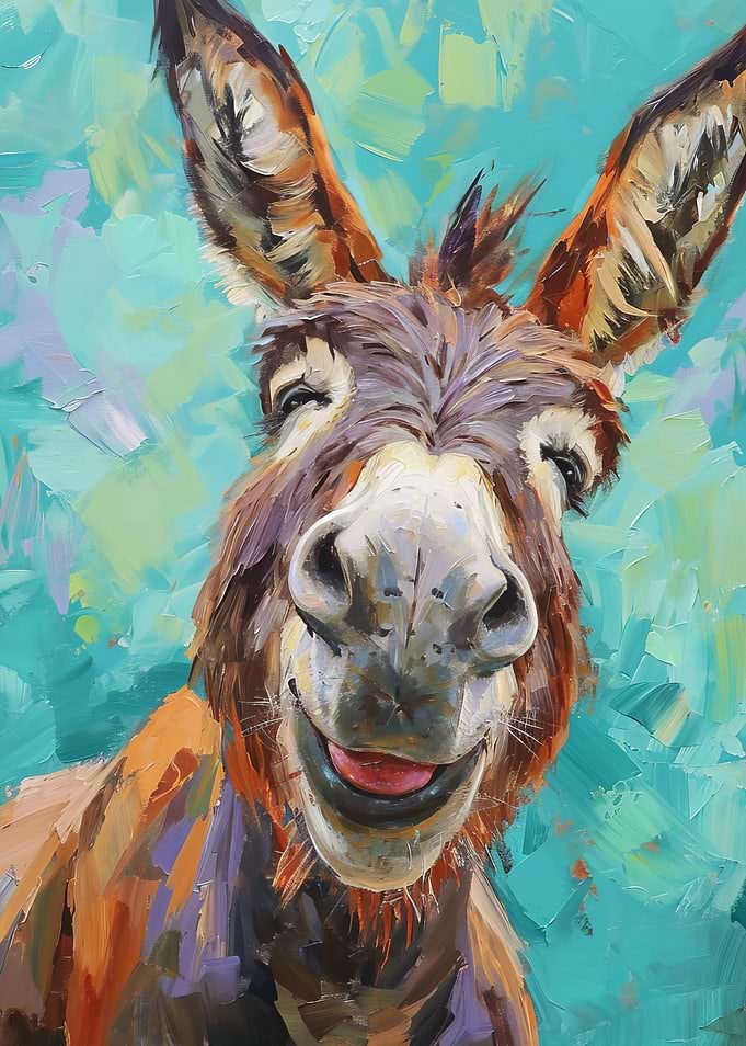Smiling Donkey Painting