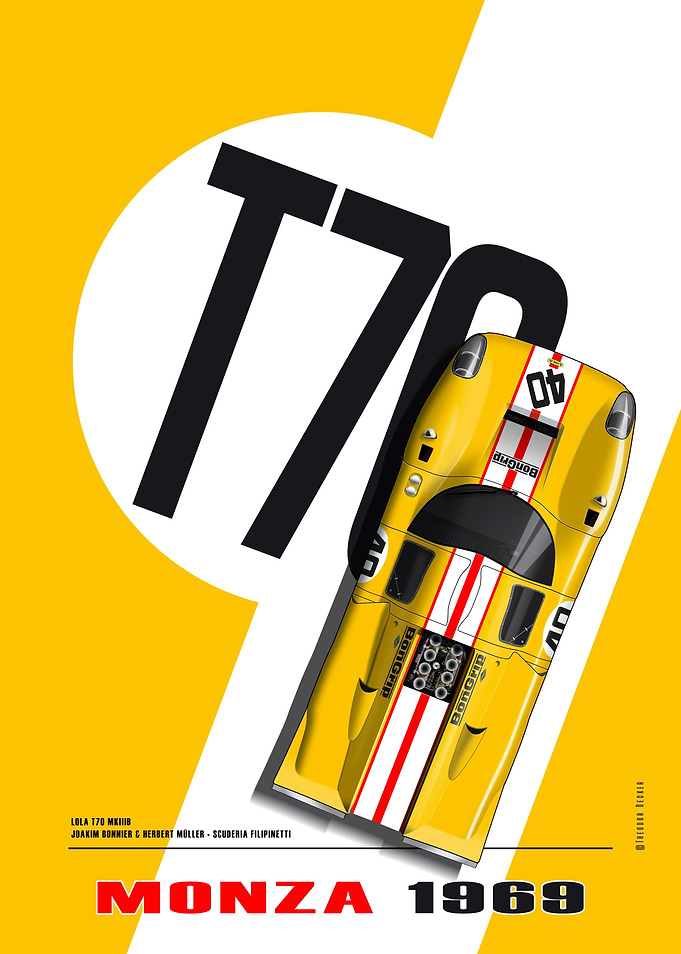 Monza 1969 Lola T70 MKIIIB Poster