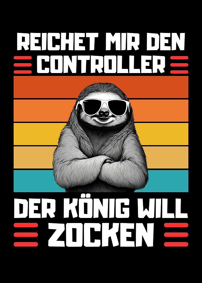 Funny Sloth Gamer Saying