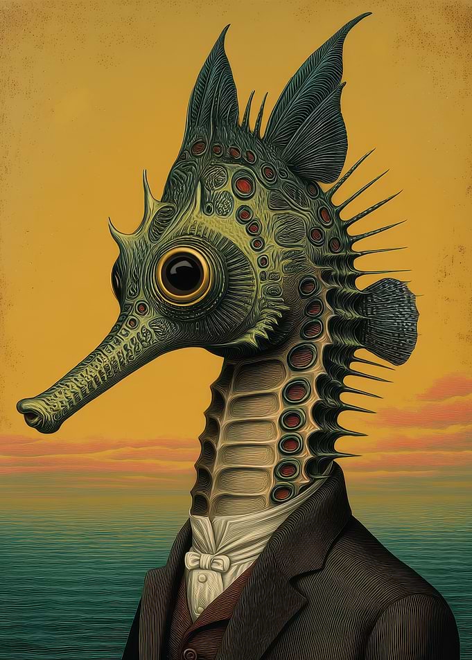 Seahorse in Suit