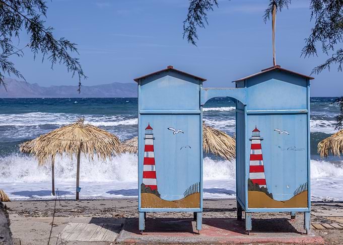 Beach changing rooms