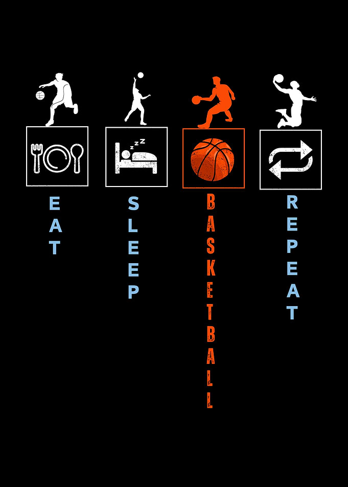 Eat Sleep Basketball Repeat Graphic