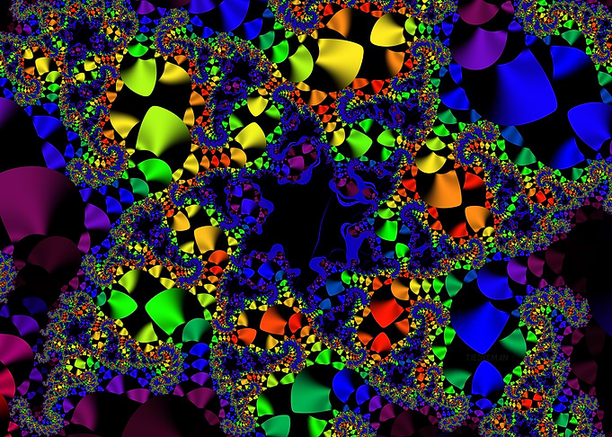 'Psychedelic Star' Fractal Art