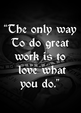 Inspirational Quote on Money Background