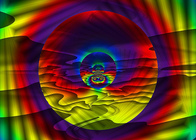 'Journey' Psychedelic Landscape Fractal Art