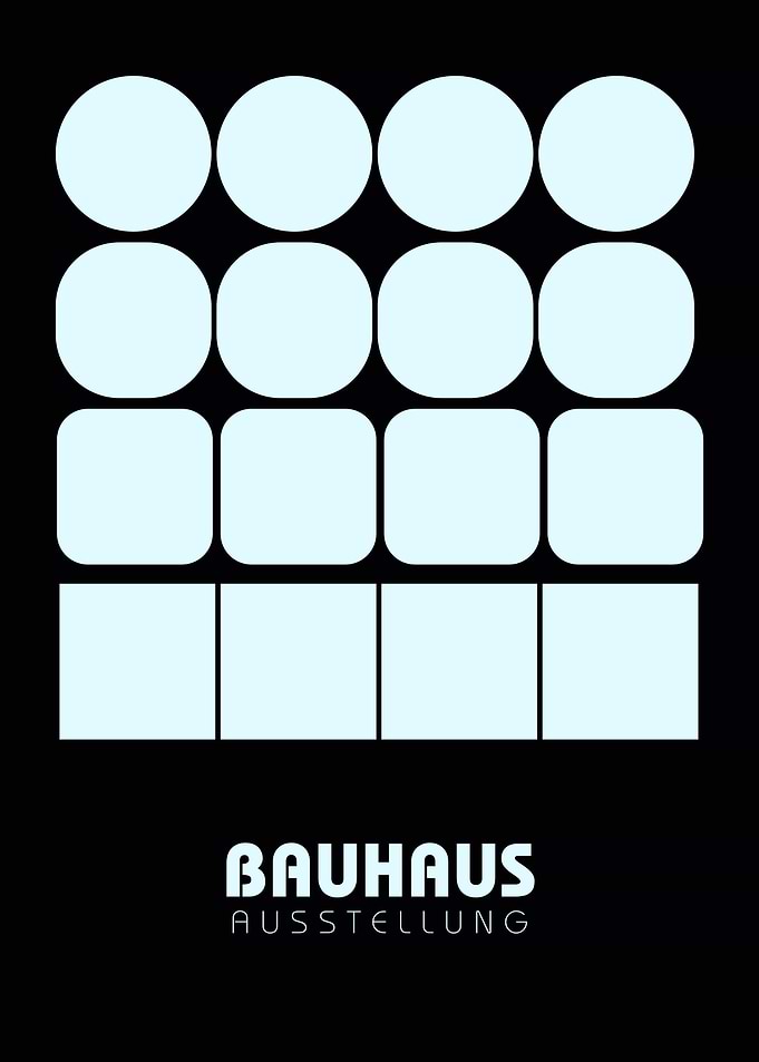 Bauhaus Ausstellung Minimalist Poster