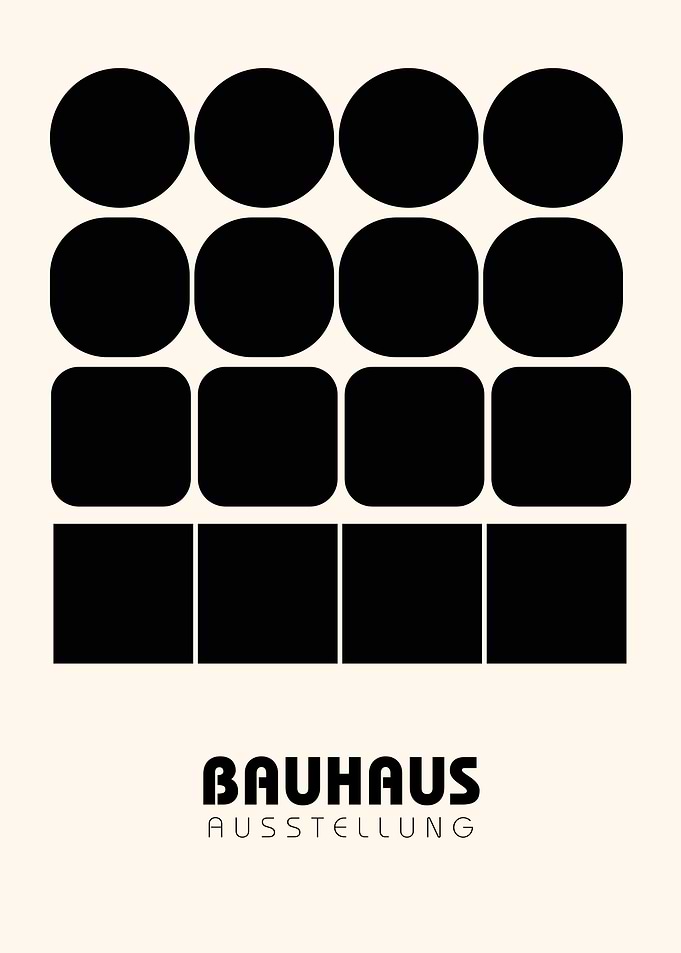Bauhaus Ausstellung Minimalist Poster