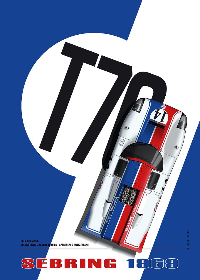 Lola T70 MKIII Sebring 1969 Poster